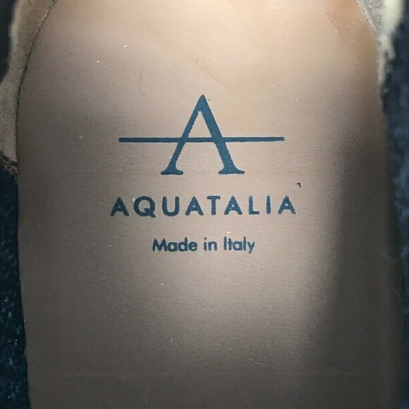 Aquatalia Ankle Booties Brown Leather Cuban Heel 7 - Picture 7 of 8